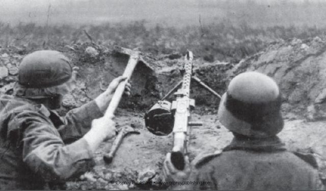 Posición defensiva alemana en la línea del frente