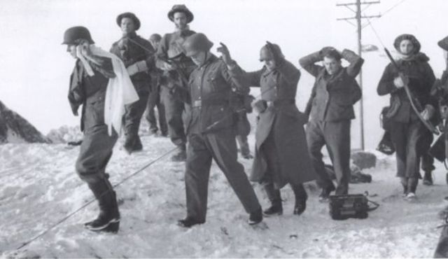 Prisioneros alemanes capturados en Vaagso