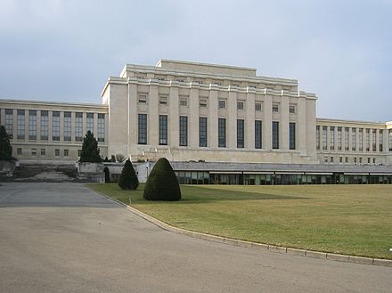 El Palacio de las Naciones fue construido en Ginebra, Suiza, entre 1929 y 1938 como sede de la SDN El Palacio de las Naciones fue construido en Ginebra, Suiza, entre 1929 y 1938 como sede de la SDN